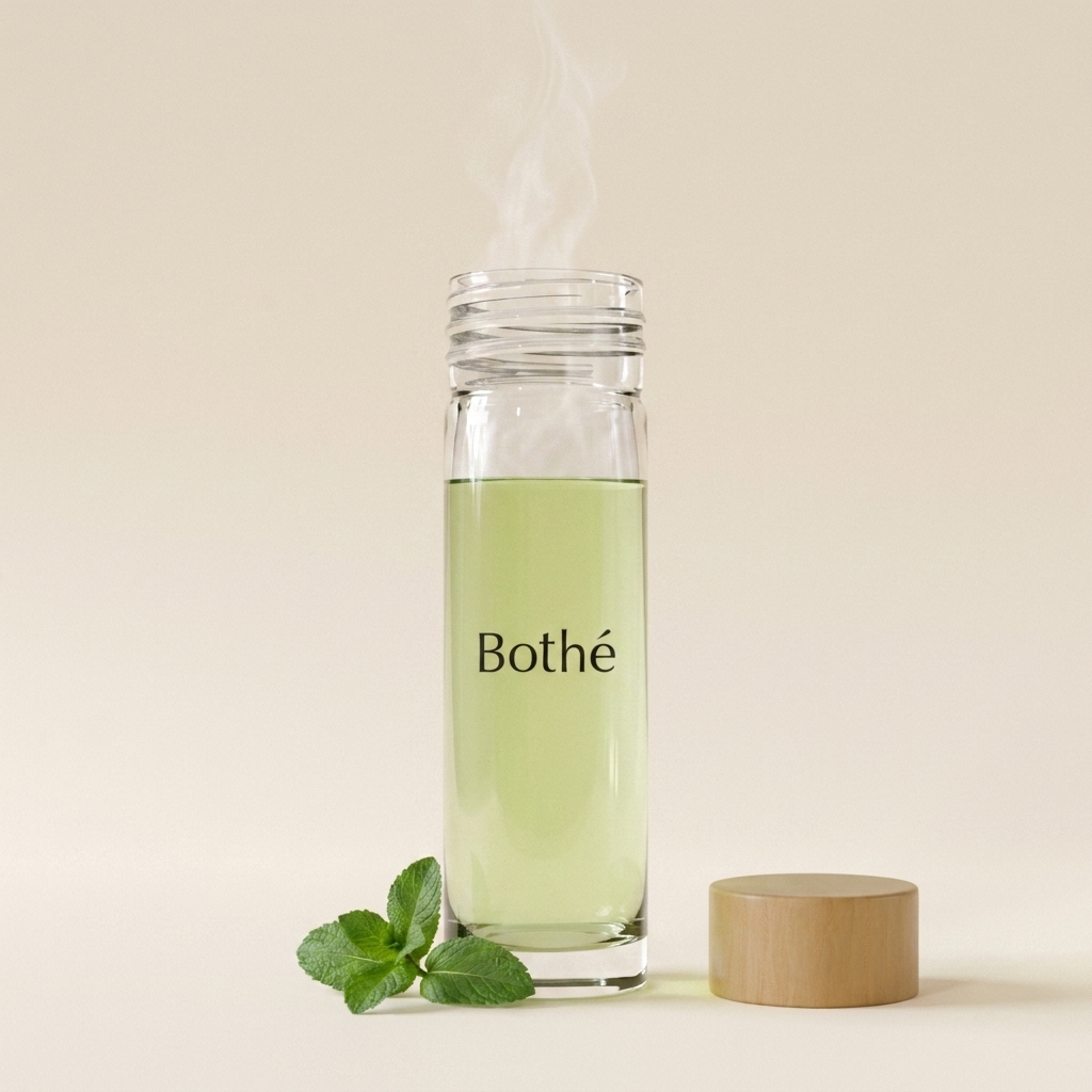Bouteille Bothé avec infusion de thé vert menthe — bienfaits du thé vert