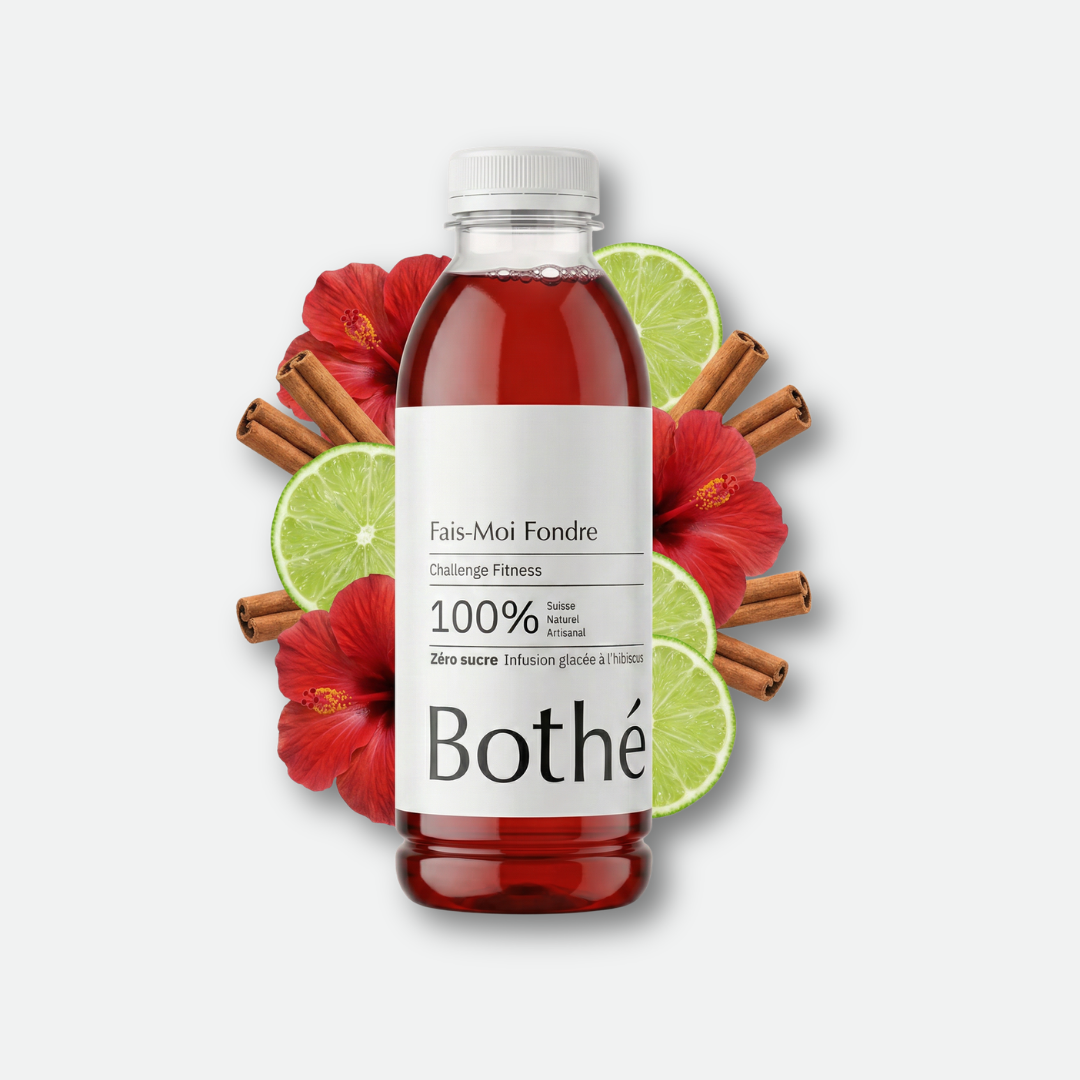 Bouteille d'infusion glacée Fais-Moi Fondre à l'hibiscus prête à boire Bothé Swiss